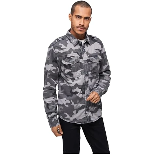 Offerta a tempo: Brandit Vintage Shirt Long Sleeve, Uomo, grey camo, 3XL - 3% da 29.99 € a 29.19 €