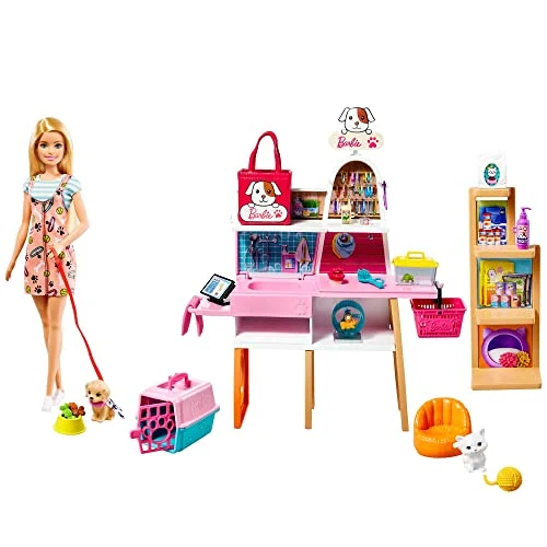 Oferta limitada: Barbie Tienda de Mascotas Muñeca con establecimiento de Animales y Accesorios para Mascotas de Juguete (Mattel GRG90) de 37.49 EUR a 27.88 EUR (ahorro 26%)