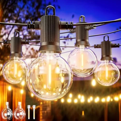 Oferta limitada: ZOTOYI Guirnaldas Luces Exterior 30 Metros, G40 Guirnaldas Luminosas de Exterior LED con 50+2 Bombillas, Cadena de Luces Impermeable IP65 Perefcto Para Exterio, Patio, Jardín, Boda, Partido de 50.19 EUR a 47.68 EUR (ahorro 5%)