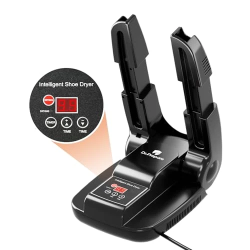 Dr. Prepare Shoe Dryer, Glove Dryer with Heat Blower Portable Adjustable Frame and Timer, Folding Design & Quick Drying for Shoes, Hats, Socks, Ski Boots, Intelligent Control Panel