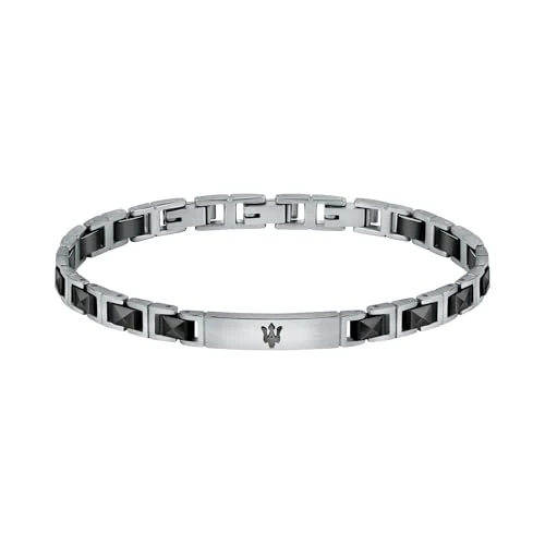 Begrenztes Angebot: Maserati Jewels Herrenarmband, 22 cm, aus Edelstahl, Keramik, PVD - JM420ATI06 von 89.00 EUR auf 71.20 EUR (Rabatt 20%)