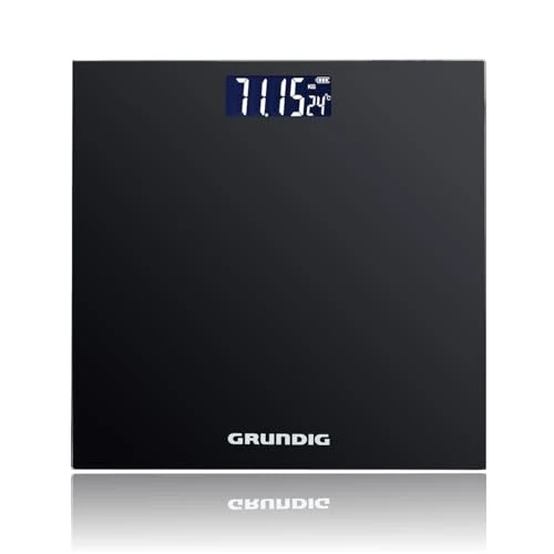 Limited-time offer: Grundig Digital Scale - Bathroom Scale up to 180kg - Scale for Body Weight Measures in kg/lb - Weight Scale up to 500gr Accurate - with Digital Display - Black - Glass from 9.98 GBP to 9.98 GBP (save 0%)