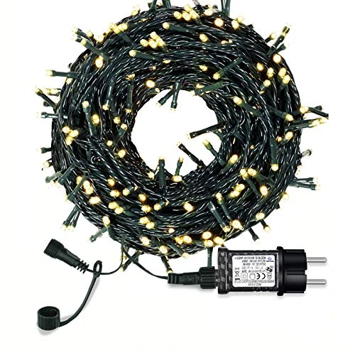 Limitiertes Angebot: Lichterkette Weihnachtsbaum, LED Lichterkette mit 300 LED in warm weiß, 8 Leuchtmodi Dimmbar, EU Stecker, IP44 Wasserdicht, Lichterkette für Party, Feier, Hochzeit, Weihnachtsschmuck, Innen und Außen von 29.99 EUR auf 12.99 EUR (Spare 57%)