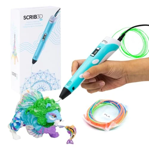 Offre limitée : SCRIB3D Stylo d'impression 3D P1 avec Affichage - Contient Un Stylo 3D, 3 Couleurs de départ de Filament PLA, Un Livre de pochoirs + Instructions de Projet et Chargeur de 49.99 € à 49.99 € (0.00% de remise)