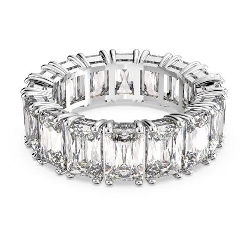 Beperkte aanbieding: Swarovski Vittore ring, Rechthoekige slijpvorm, Wit, Rodium toplaag van 158.00 EUR naar 158.00 EUR (besparing 0%)