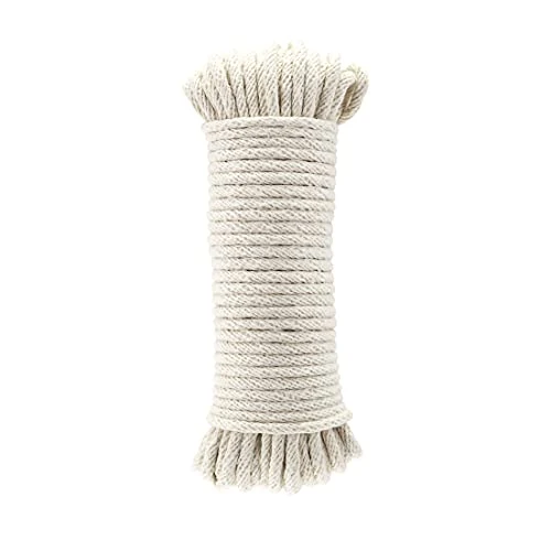 Oferta limitada: Amazon Basics Cuerda trenzada de algodón natural, multiusos, para tendedero, 4,5 mm x 15 m, blanco roto de 7.60 EUR a 7.24 EUR (ahorro 5%)