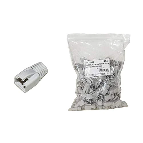 Tijdelijke aanbieding: LINK LKPL8G8 100 stuks stekkerafdekkingen 8 mm voor RJ45-stekker 8-polige kabel Cat 5E-6-7, grijs van 12.03 € naar 12.03 € (0.00% korting)