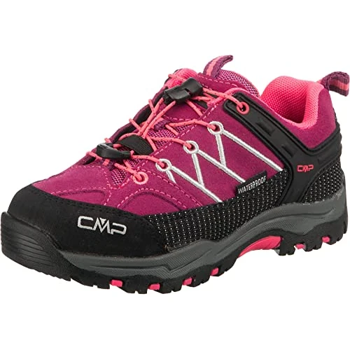 CMP Kids Rigel Low Trekking Shoes WP, Unisex Kids, Berry-Pink Fluo,