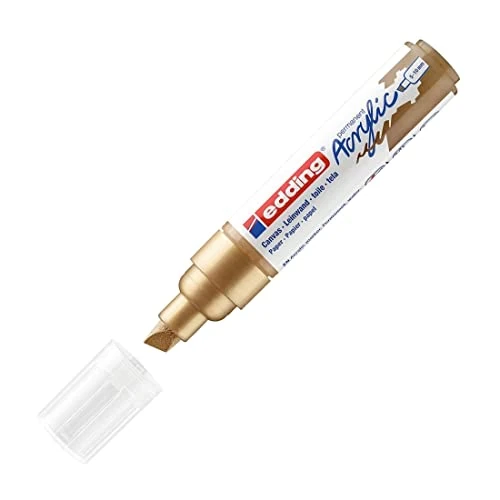 Limited-time offer: edding 5000 acrylic marker broad - gold - 1 waterproof acrylic paint marker - chisel tip 5-10 mm - acrylic paint pens for drawing on canvas, art paper and wood - acrylic markers for pebbles from $7.69 to $7.69 (save 0.00%)