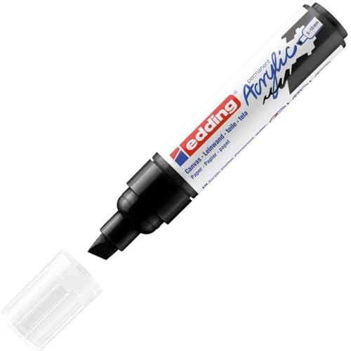 Offre limitée : Edding 5000 Marqueur acrylique large - noir - 1 feutre acrylique imperméable - pointe biseautée large 5-10 mm - peinture acrylique pour peindre sur la toile, le papier kraft, le bois et la pierre de 6.05 € à 5.49 € (9% de remise)