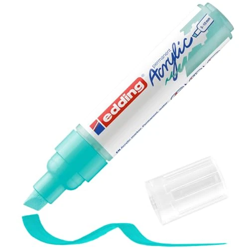 Offre limitée : Edding 5000 Marqueur acrylique large - turquoise - 1 feutre acrylique imperméable - pointe biseautée 5-10 mm - peinture acrylique pour peindre sur la toile, le papier kraft, le bois et la pierre de 6.05 € à 6.05 € (0.00% de remise)
