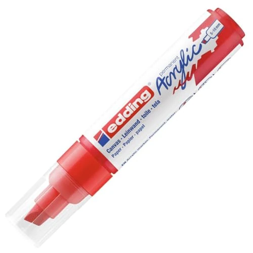 Oferta limitowana: edding 5000 marker akrylowy szeroki - czerwień - 1 wodoodporny marker akrylowy - Ścięta końcówka 5-10 mm - markery akrylowe do rysowania na płótnie, papierze i drewnie - do kamyczków z 63.26 zł na 63.26 zł (oszczędź 0.00%)