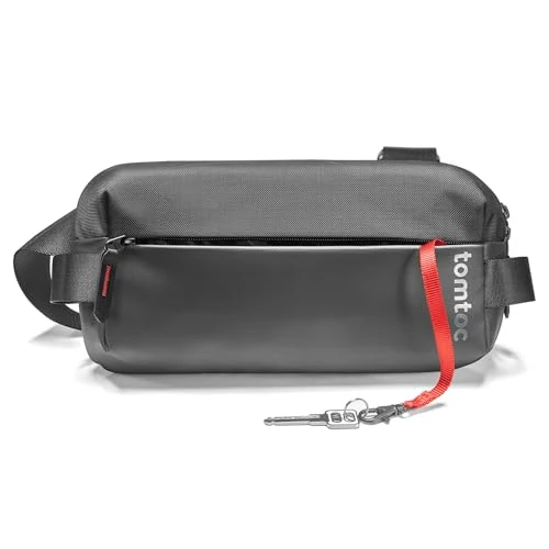 tomtoc Bandolera EDC Sling Bag Unisex, Impermeable Ligero Bolso Cruzado y Pecho para Ciclismo, Caminar, Viajes, Vacaciones, Transporte Diaria, Compatible con 2024 iPad mini 7, 2025 Nueva Switch 2