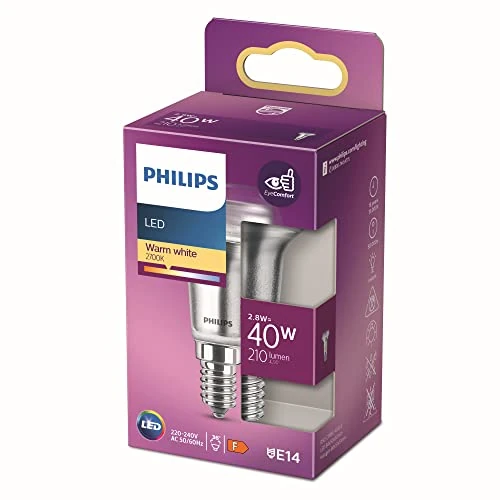 Philips LED Premium Classic R50 Reflector Light Bulb [E14 Small Edison Screw] 2.8W - 40W Equivalent, Warm White (2700K), Non Dimmable