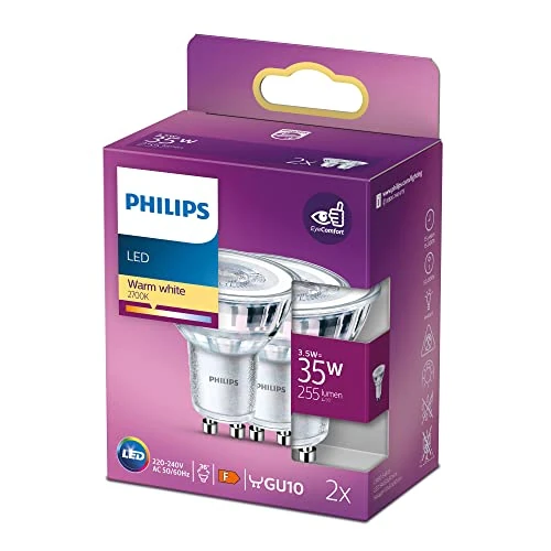 Oferta limitada: Lámpara LED Classic GU10 de Philips, 35 W, reflector, luz blanca cálida [clase energética F], 220-240 V de 8.16 EUR a 8.16 EUR (ahorro 0%)