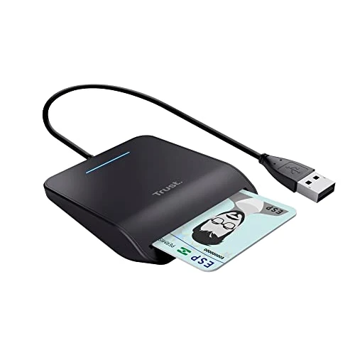 Offerta a tempo: Trust Primo Lettore di Smart Card DNI, Cavo USB, Nero - 50% da 14.99 € a 7.49 €