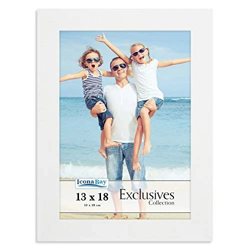 Offerta a tempo: Icona Bay Cornice portafoto Bianca 13 x 18 cm, Robusta Cornice portafoto in Legno Composito 13 x 18, Design Elegante, da Tavolo o Montaggio a Parete, Collezione Exclusives - 0.00% da 10.90 € a 10.90 €