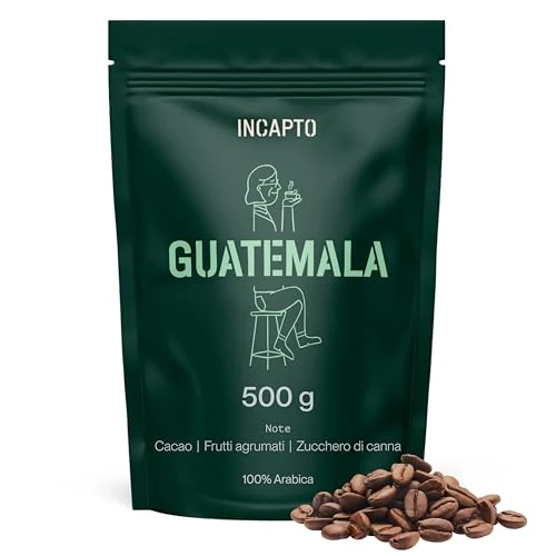 Incapto Natural Whole Bean Coffee - Speciality Coffee | Guatemala Coffee Beans | 100% Arabica Coffee Beans | +80 SCA points | Natural and Artisanal Roast | Natural Coffee Beans | 500 gr Package