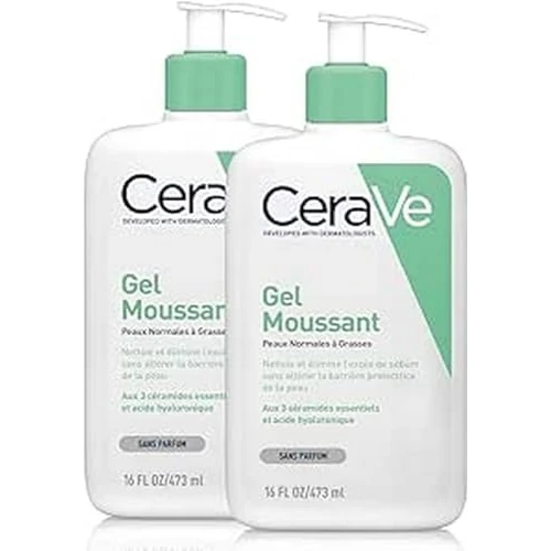 Oferta limitada: CeraVe Gel limpiador espumoso para rostro y cuerpo, piel normal a grasa, con hialurónico y 3 ceramidas esenciales, 2 x 473 ml de 33.47 EUR a 33.47 EUR (ahorro 0%)