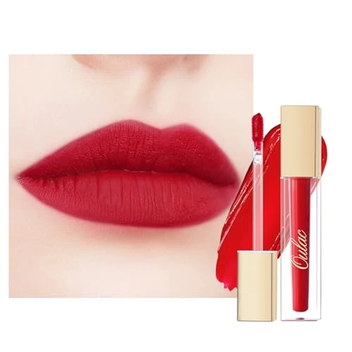 Zeitlich begrenztes Angebot: Oulac Lippenstift Rot Matt Langanhaltender, Roter Lippenstifte, Wasserfester mit Kussechter, No-Transfer, Flüssig Cremige Textur, Hochpigmentiert, Matte Ink, Lasting Tint, Vegan, 4,5 ml (M02) von 7.99 € auf 6.78 € (15% Rabatt)