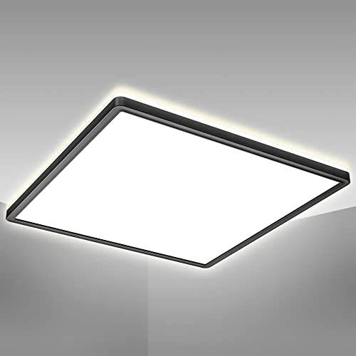Limited-time offer: B.K.Licht LED Square Ceiling Light, 16.5in, Ultra-Flat 1.1in, Built-in 22W LED Board, 4000K Neutral White, 3000Lm, Indirect Ceiling Backlight, Black Finish, Modern Ceiling Panel, IP20 from 39.99 GBP to 35.89 GBP (save 10%)