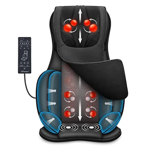 Offerta a tempo: Snailax Massaggiatore Schiena e Collo con Calore e Compressione d’Aria, Sedile Massaggiante Shiatsu Massaggiatore Elettrico per Schiena e Collo, Poltrona Massaggiante per Natale Regali - 0.00% da 199.99 € a 199.99 €