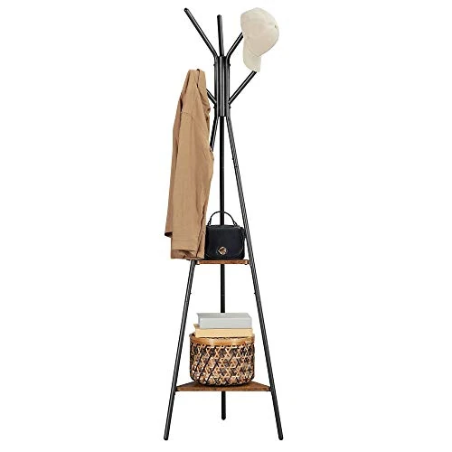 Offre limitée : VASAGLE Portemanteau sur pieds, Portant, Meuble d’entrée, style industriel, avec 2 étagères, pour vêtements, chapeaux, sacs, Marron Rustique et Noir RCR16BXV1 de 34.99 € à 34.99 € (0.00% de remise)
