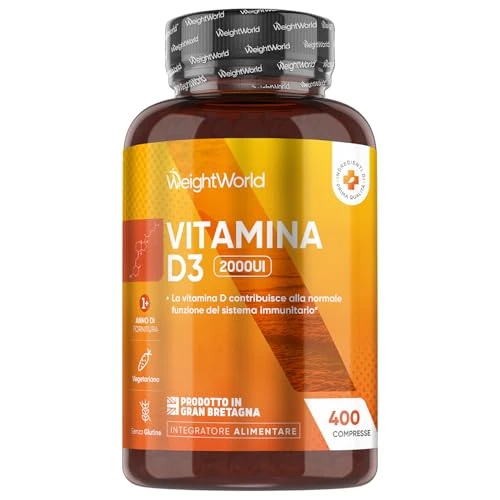Oferta limitada: Vitamina D3 2000 UI 400 Comprimidos - Colecalciferol Vegetariano para Más de 1 Año de Suministro - La Vitamina D contribuye a la función normal del sistema inmunológico (EFSA) - Sin OGM ni Gluten de 9.99 EUR a 9.49 EUR (ahorro 5%)