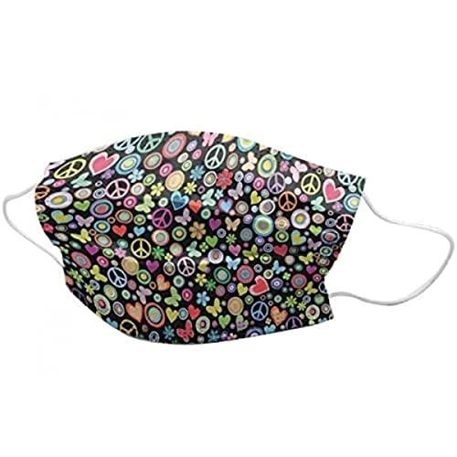 GIMA GISAFE Chirurgiczne maski dla dorosłych 98% 3 Welony Certyfikowane Maski Typ IIR Z Elastycznymi i Morszczukiem, Oddychająca Koperta Lekka, Wielobarwna (Fantazja Pokoju)