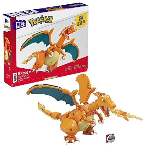 Offre limitée : Mega Pokémon Figurine Action Dracaufeu 20cm, Jeu De Briques De Construction pour Enfants Et Adultes, Modèle Pokémon À Collectionner, 222 Pièces, Jouet pour Enfant de 8 Ans et Plus, GWY77 de 26.99 EUR à 19.63 EUR (remise 27%)