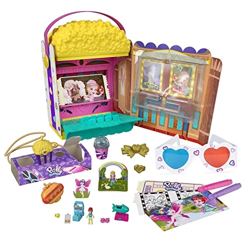 Limited-time offer: Polly Pocket Un-Box-It Playset, Movie Theater Theme, 2 Dolls, 15+ Surprises from 14.75 £ to 14.75 £ (save 0.00%)