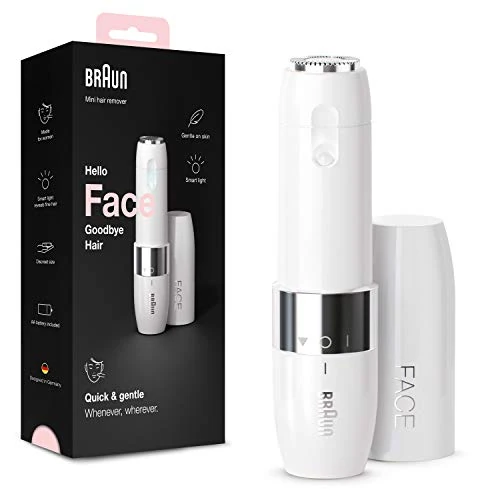 Oferta limitada: Braun Mini Depiladora Facial FS1000 para Mujer, con Luz Smartlight Incorporada, Depiladora Facial con Precisión, Labio Superior, Barbilla y Mejillas, Blanco de 29.99 EUR a 15.58 EUR (ahorro 48%)