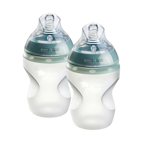 Offerta a tempo: Tommee Tippee Biberon, biberon Natural Start anti-colica in silicone con tettarella a flusso lento simile al seno materno, 260ml, utilizzabile fin dalla nascita, autosterilizzante, confezione da 3 - 24% da 19.83 € a 15.10 €
