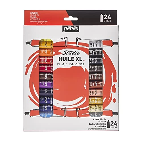 Offre limitée : Pébéo – Huile XL Studio - Set de Peinture Huile Haute Qualité pour Artistes Professionnels et Peintres Amateurs – 24 Tubes de 12 ml 668620 de 20.37 € à 20.37 € (0.00% de remise)