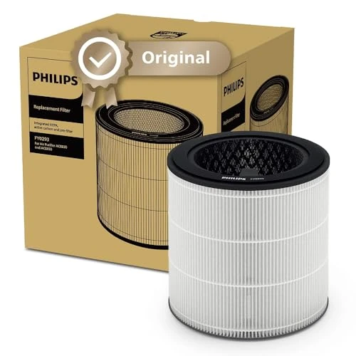 Begrenztes Angebot: Philips Original-Ersatzfilter für Luftreiniger 800 Serie AC0830, AC0850, HEPA NanoProtect + Aktivkohle, 12 Monate Lebensdauer (FY0293/30) von 44.93 EUR auf 39.99 EUR (Rabatt 11%)
