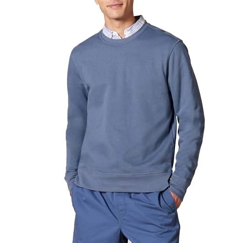 Amazon Essentials Męska bluza z długim rękawem lekka French Terry Crewneck Indigo, XS