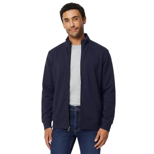 Offre limitée : Amazon Essentials Sweat-Shirt à Col Montant, à Fermeture Éclair Intégrale, en Tissu Éponge French Terry Léger Homme, Bleu Marine Foncé, XS de 23.70 € à 23.70 € (0.00% de remise)