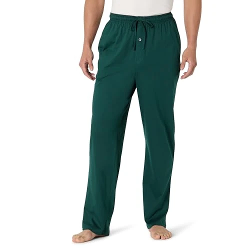 Amazon Essentials Pantalon de Pyjama en Tricot de Coton Homme, Vert Foncé, XXL