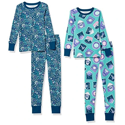 Offerta a tempo: Amazon Essentials Set di Pigiama da Notte Attillati in Cotone — 27% da 26,10 € a 19,02 €