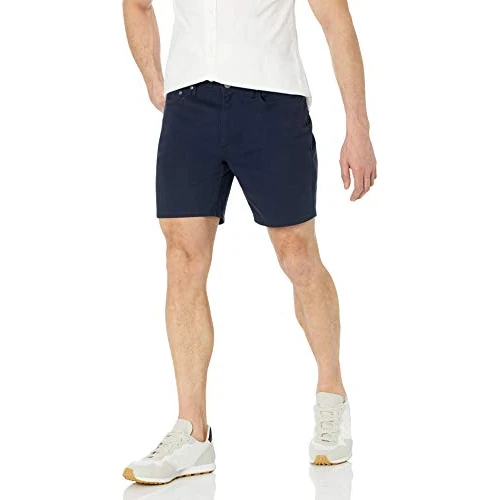 Zeitlich begrenztes Angebot: Amazon Essentials Herren Slim-Fit-Stretchshorts mit 18cm Beininnenlänge, 5 Taschen, Mitternachtsblau, 42W von 7.98 € auf 7.98 € (0.00% Rabatt)