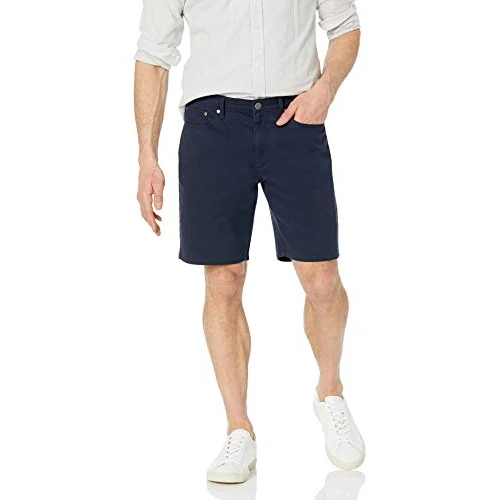 Offerta a tempo: Amazon Essentials Pantaloncini Elasticizzati con 5 Tasche Taglio Dritto, Interno Gamba 23cm Uomo, Blu Notte, 34W - 0.00% da 20.30 € a 20.30 €