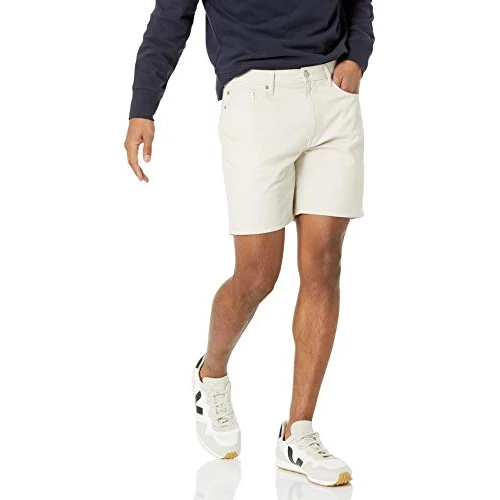 Offerta a tempo: Amazon Essentials Pantaloncini a 5 tasche elasticizzati con cuciture interne taglio dritto interno gamba 18 cm Uomo, Grigio Pietra, 36W - 44% da 22.50 € a 12.50 €
