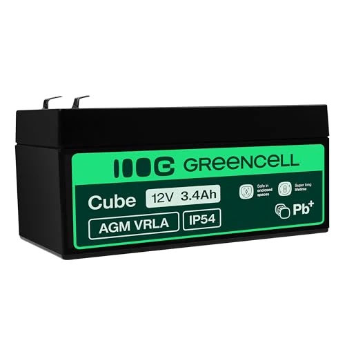 Green Cell PRO Batteria AGM 12V 3,4Ah accumulatore sigillata VRLA non manutezione ricaricabile Batterie di ricambio ermetica, giocattoli, giocattoli per bambini, Installazioni di allarme, 3.4Ah