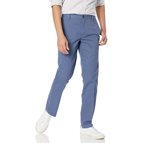 Offerta a tempo: Amazon Essentials Pantaloni Chino da Lavoro a vestibilità Aderente Anti-Piega e Senza Pince Uomo, Indaco, 32W / 29L - 17% da 24.00 € a 19.86 €