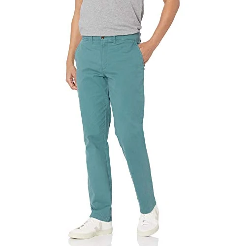 Amazon Essentials Męskie spodnie slim fit casual stretch chino, szałwiowa zieleń, 34W x 31L