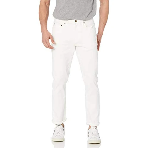 Limited-time offer: Amazon Essentials Men's Slim-Fit Jeans - Discontinued Colours, Bright White, 36W / 30L from 17.50 £ to 11.42 £ (save 35%)