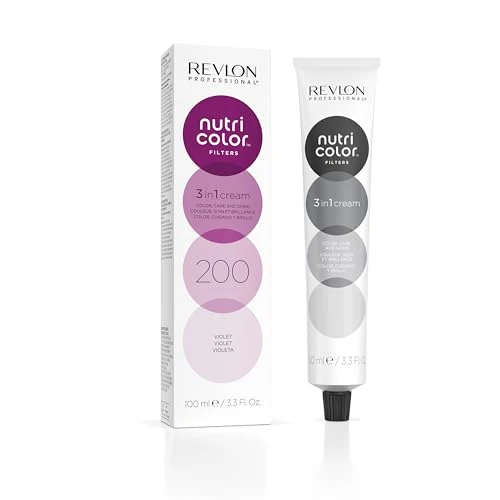 Offerta a tempo: REVLON PROFESSIONAL Nutri Color Filters Maschera Colorata Capelli, Protettiva, Istantanea e Multidimensionale, Viola - 100 ml - 47% da 14.10 € a 7.46 €