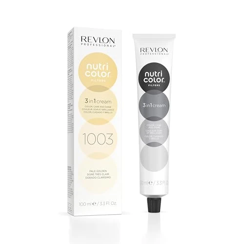 Limited-time offer: REVLON PROFESSIONAL Nutri Color Filters, Semi-Permanent Toning Hair Color, 1003 Pale Golden, 100 ml from 10.68 £ to 6.79 £ (save 36%)