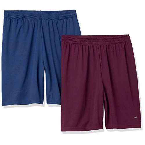 Offerta a tempo: Amazon Essentials Pantaloncini da Allenamento Sportivi Tecnici ad Alte Prestazioni per Palestra e Basket, vestibilità Ampia Uomo, Pacco da 2, Blu Marino/Bordeaux, S - 19% da 21.90 € a 17.82 €