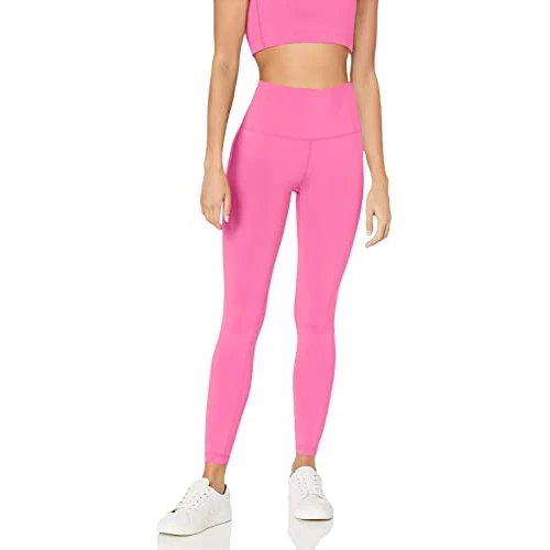Amazon Essentials Mallas largas de talle alto Active Sculpt para entrenamiento y atletismo (disponibles en tallas grandes) Mujer, Rosa Brillante, XL Grande
